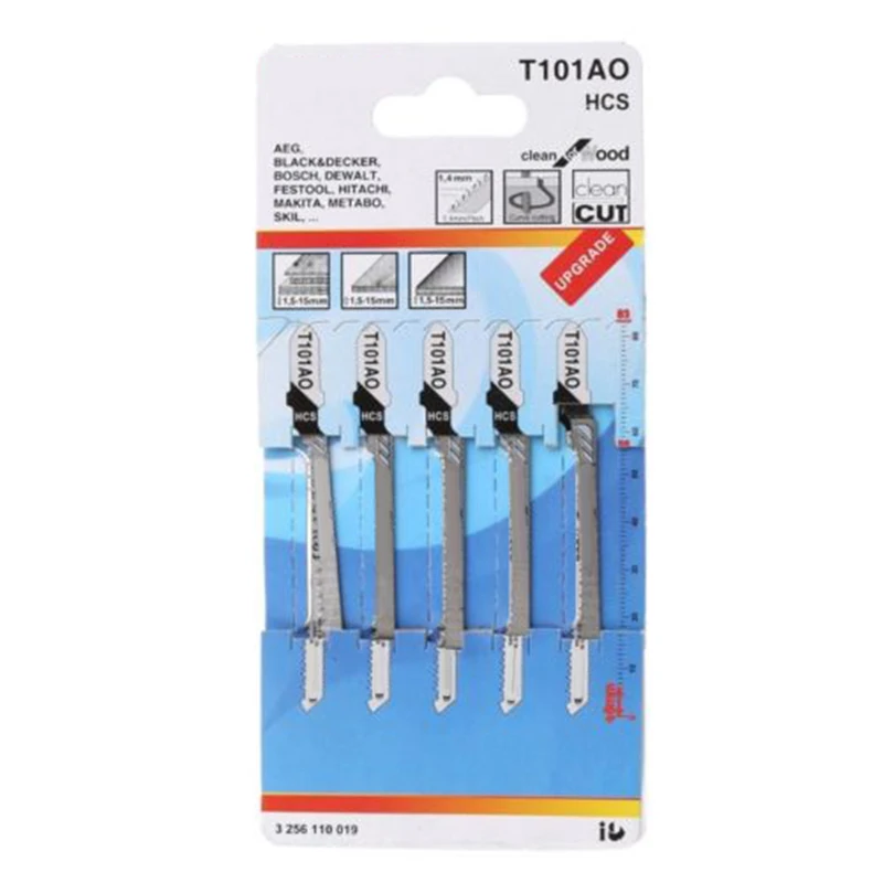 5pcs/set HCS Steel T-Shank Jigsaw Blades Curve Cutting Tool Kits For Wood Plastic Machining Power Tool Accessories
5pcs/set HCS Steel T-Shank Jigsaw Blades Curve Cutting Tool Kits For Wood Plastic Machining Power Tool Accessories