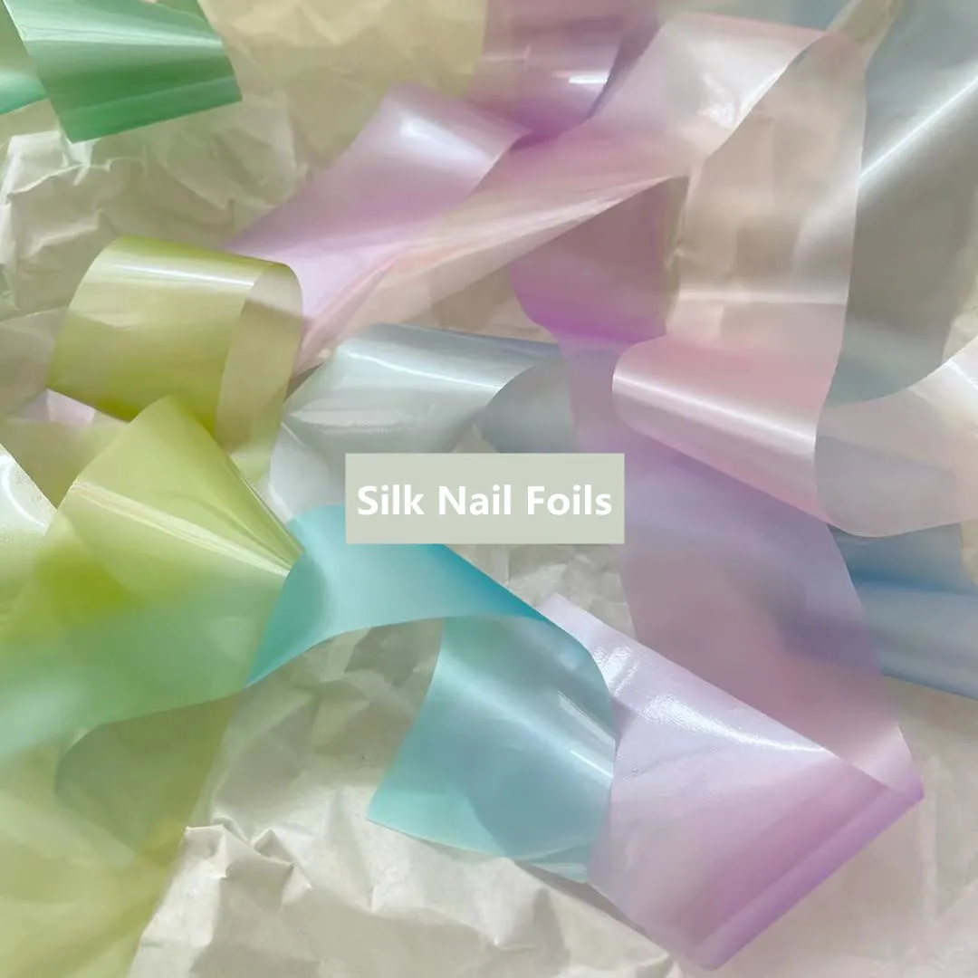 1 Roll Silk Translucent Nail Foil Transfer Papers Pearl Nail Art Foils Satin for Nails Art Decorations Protein Mermaid Decals
1 Roll Silk Translucent Nail Foil Transfer Papers Pearl Nail Art Foils Satin for Nails Art Decorations Protein Mermaid Decals