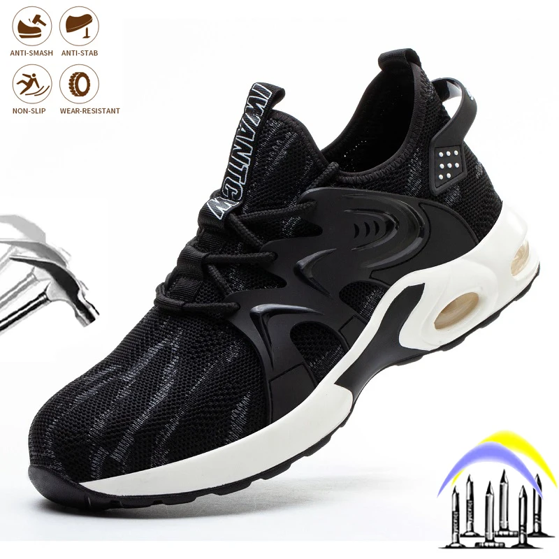 Safety Shoes for Men Breathable Steel Toe Indestructible Male Work Safety Boots Anti-smashing Shock-proof Footwear Sneakers
Safety Shoes for Men Breathable Steel Toe Indestructible Male Work Safety Boots Anti-smashing Shock-proof Footwear Sneakers