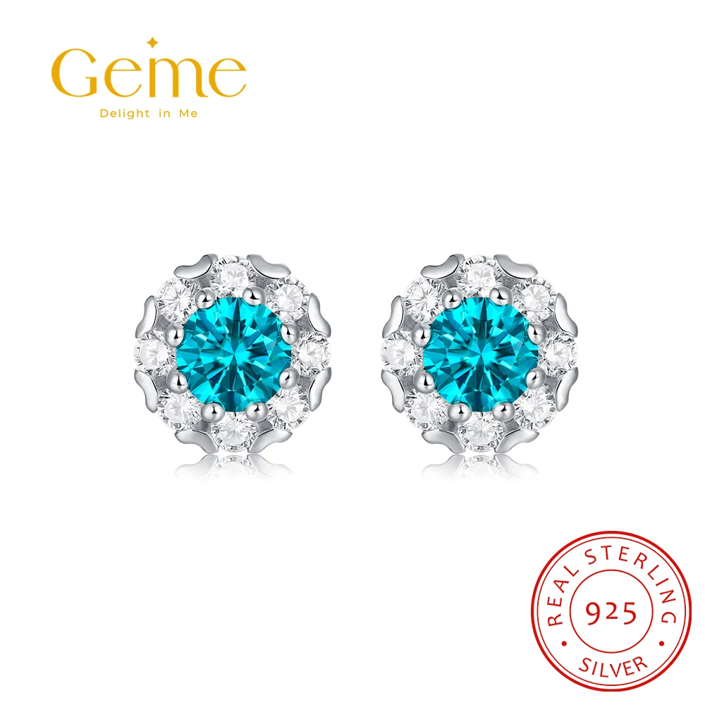 Geme 925 Sterling Silver Blue Color 0.5 Carat Moissanite Earrings S925 Stud Earrings with GRA Certifica Women Accessories
Geme 925 Sterling Silver Blue Color 0.5 Carat Moissanite Earrings S925 Stud Earrings with GRA Certifica Women Accessories