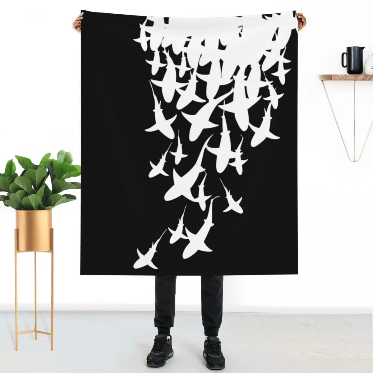 White Shark Pattern Blanket Ocean Life Animal Print For Bed Customize Throw Blanket All Weather Soft Blankets
White Shark Pattern Blanket Ocean Life Animal Print For Bed Customize Throw Blanket All Weather Soft Blankets