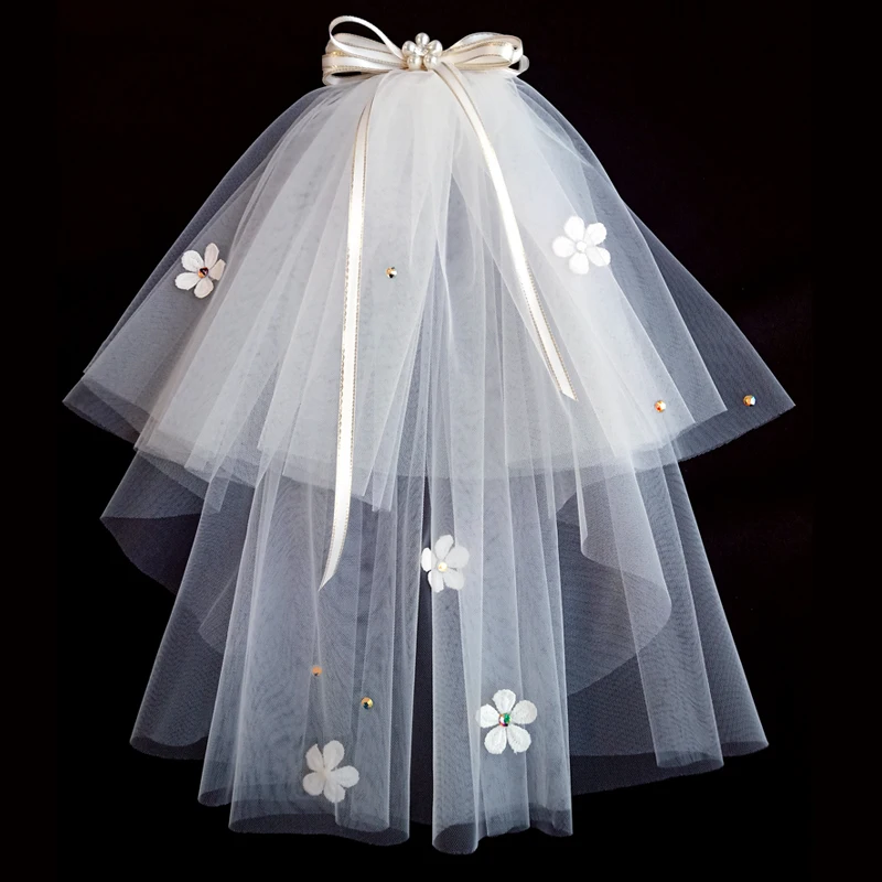 Children's veil hair ornament, short birthday bow flowers, senior bridal license, photo princess wedding tiara
Children's veil hair ornament, short birthday bow flowers, senior bridal license, photo princess wedding tiara