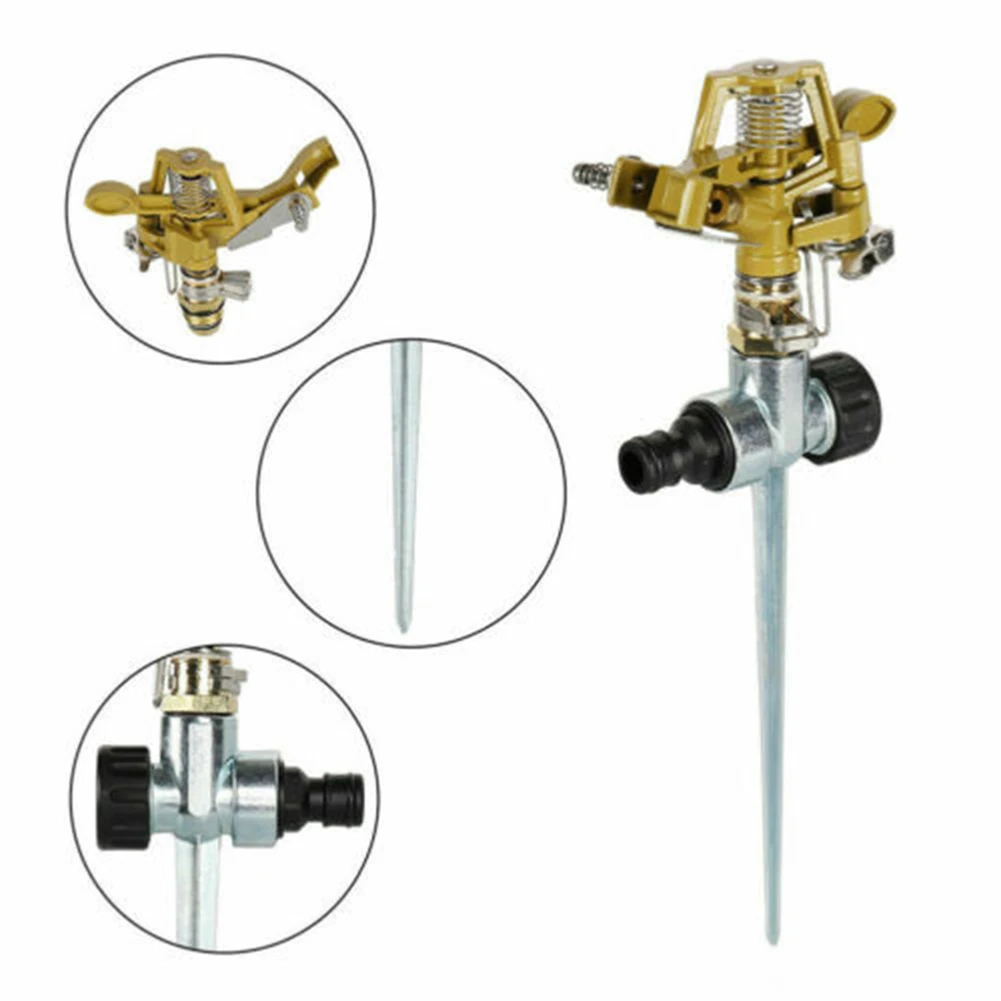 Rotating Nozzle Lawn Sprinkler With A Metal Tip Zinc Alloy 1/2\" 360° For External Thread DN15 Garden Sprinklers
Rotating Nozzle Lawn Sprinkler With A Metal Tip Zinc Alloy 1/2\" 360° For External Thread DN15 Garden Sprinklers
