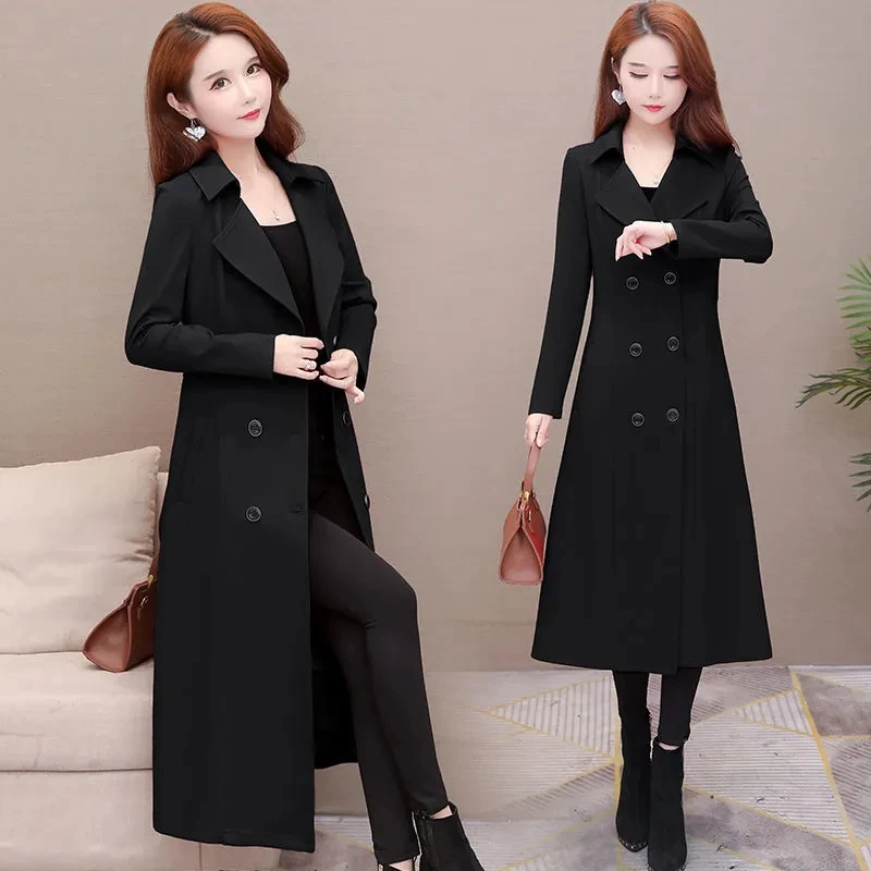 Windbreaker Jacket Womens 2022 Spring Autumn New Fashion Slim All-match Trench Coat Women Large Size Over Knee Length Outwear
Windbreaker Jacket Womens 2022 Spring Autumn New Fashion Slim All-match Trench Coat Women Large Size Over Knee Length Outwear