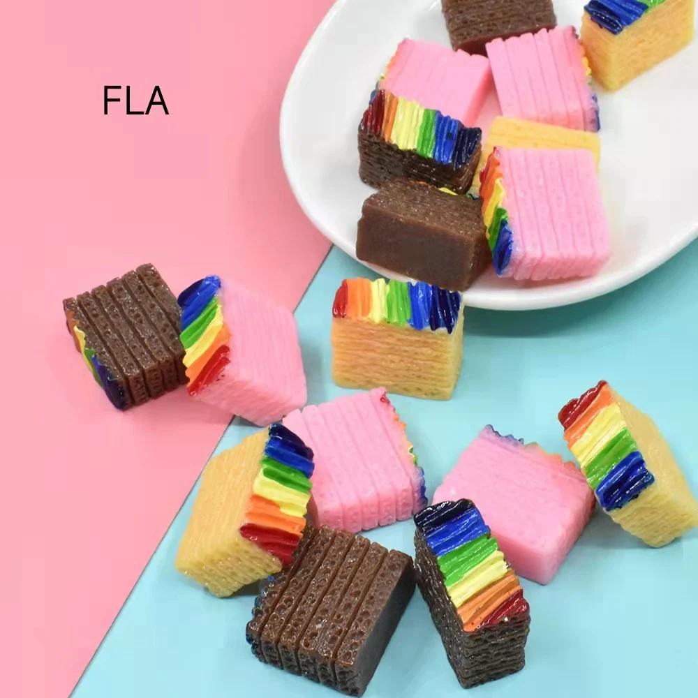 8pcs/bag 18*20mm Resin DIY Hair Accessories Rainbow Cake Polymer Slime Charms Pendants handmade Earrings Bracelet Necklae
8pcs/bag 18*20mm Resin DIY Hair Accessories Rainbow Cake Polymer Slime Charms Pendants handmade Earrings Bracelet Necklae