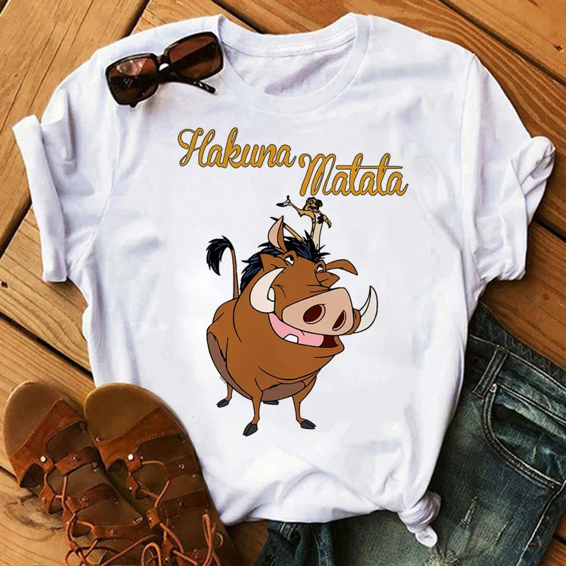 Women Kawaii The Lion King Graphic Tees Harajuku Funny Simba Unisex Hip Hop T-shirt FemaleDisney Cartoon Hakuna Matata T Shirt
Women Kawaii The Lion King Graphic Tees Harajuku Funny Simba Unisex Hip Hop T-shirt FemaleDisney Cartoon Hakuna Matata T Shirt