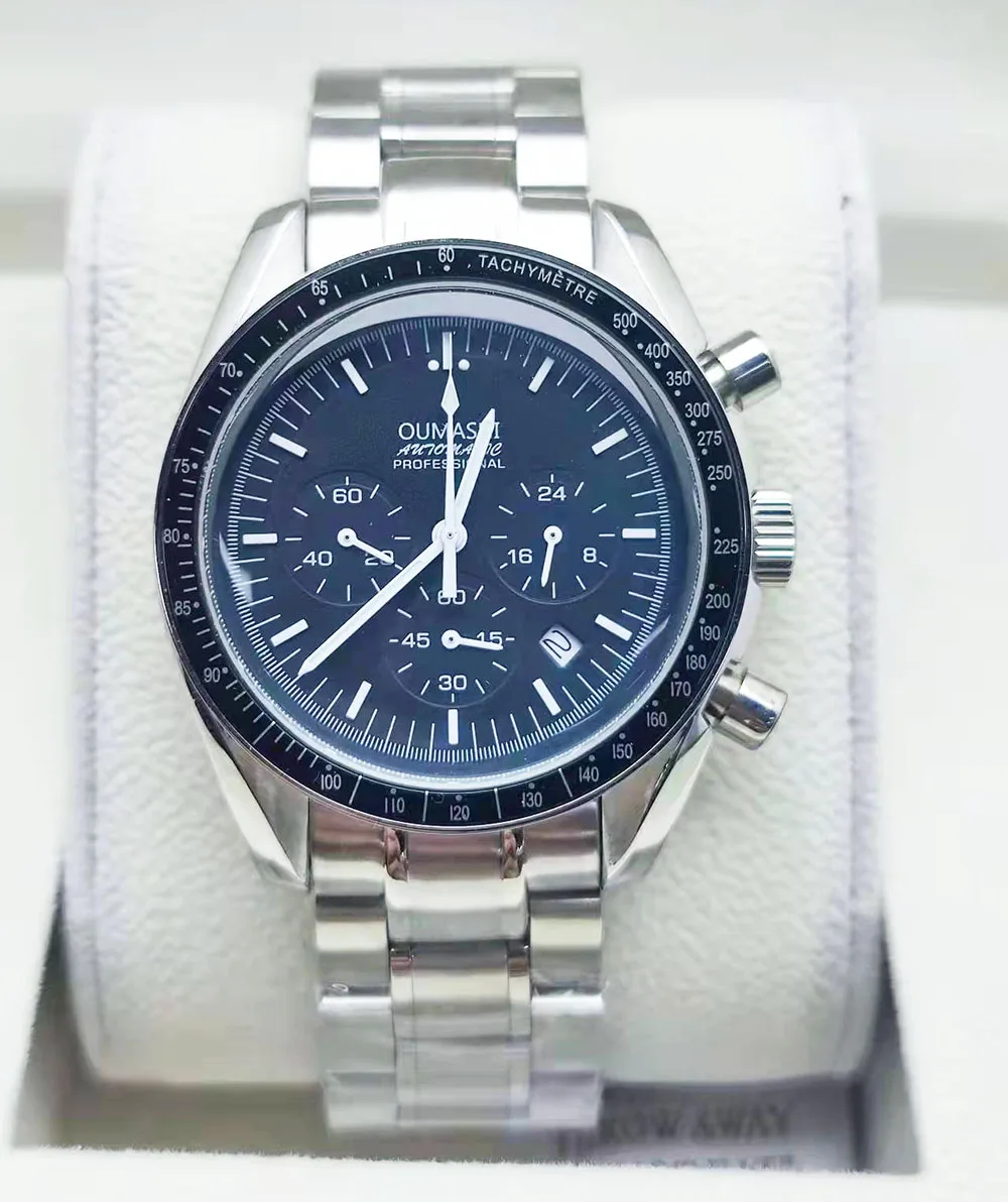 OUMASHI Men's Watch Quartz Movement Stainless Steel 904L Chronograph Function Waterproof Calendar Display
OUMASHI Men's Watch Quartz Movement Stainless Steel 904L Chronograph Function Waterproof Calendar Display