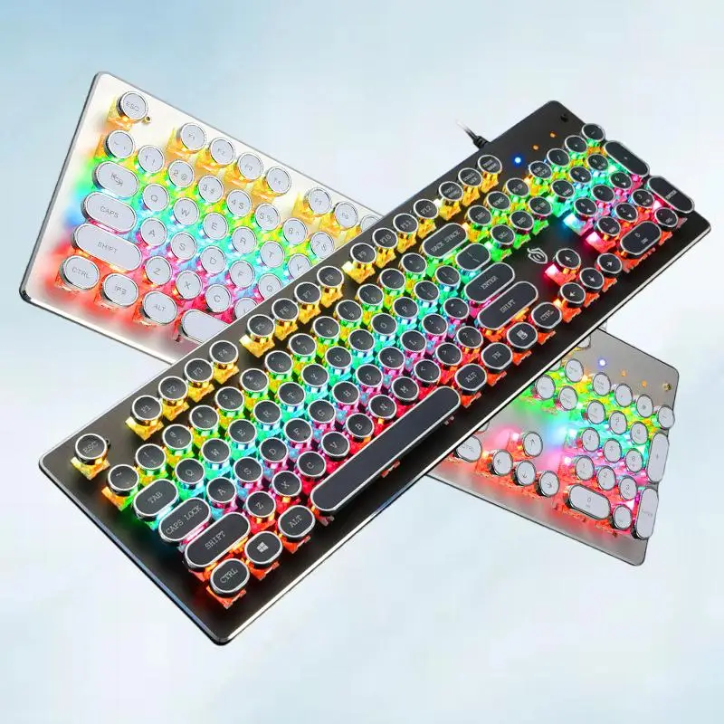 Mechanical Wired Keyboard Multifunctional New Retro Steampunk Metal Panel Green Axis Internet Cafe Gaming E-sports Keyboard
Mechanical Wired Keyboard Multifunctional New Retro Steampunk Metal Panel Green Axis Internet Cafe Gaming E-sports Keyboard