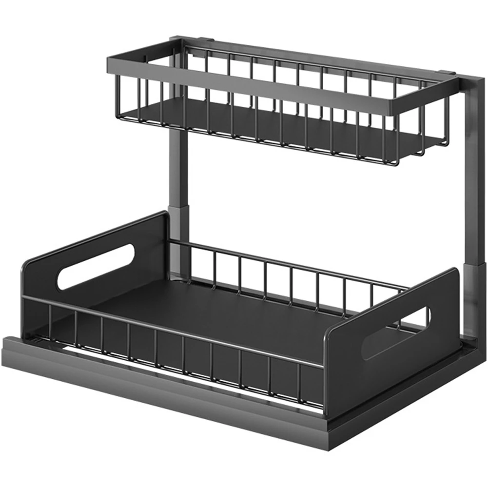 Sink Organizer, Pull Out Cabinet Organizer 2-Tier Sliding Shelf Multi-Use for Under Kitchen Sink Organizers and Storage
Sink Organizer, Pull Out Cabinet Organizer 2-Tier Sliding Shelf Multi-Use for Under Kitchen Sink Organizers and Storage