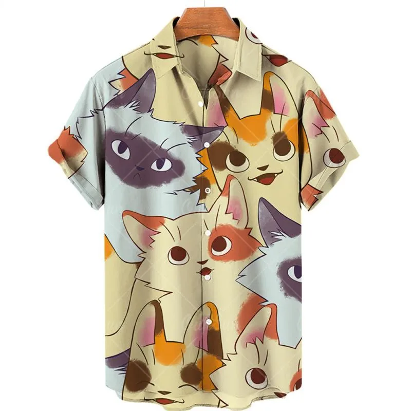 Cat Print T-shirt Summer 2022 New Cotton Soft 3d Clothes Men/Women V-neck Fashion Buttons Personality Tops Hawaiian Lapel Shirts
Cat Print T-shirt Summer 2022 New Cotton Soft 3d Clothes Men/Women V-neck Fashion Buttons Personality Tops Hawaiian Lapel Shirts