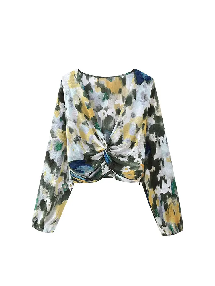 TELLHONEY Women Fashion V-Neck Pleats Tie-Dye Print Tops Female Casual Long Sleeves Pleats Hem Irregular Crop Pullover
TELLHONEY Women Fashion V-Neck Pleats Tie-Dye Print Tops Female Casual Long Sleeves Pleats Hem Irregular Crop Pullover