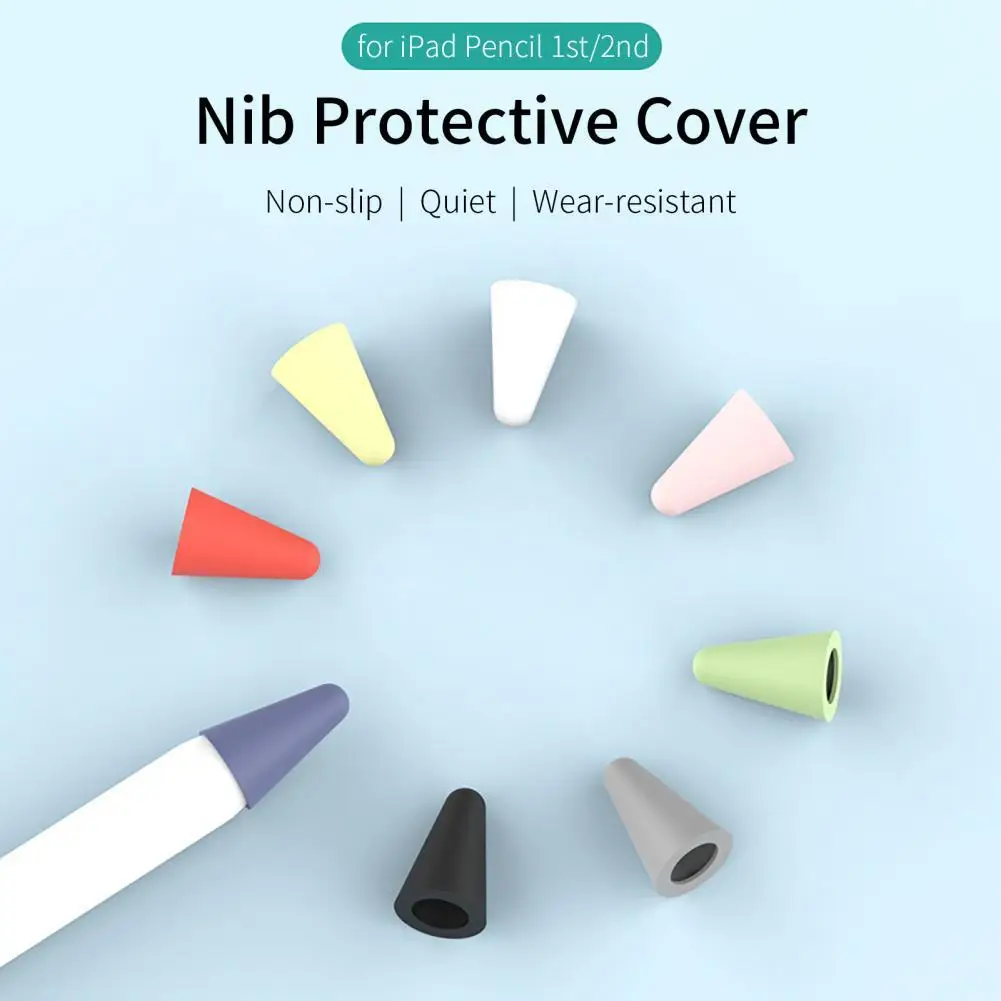 8Pcs/Set Nib Protective Cover Non-slip Low Noise Universal Silicone Pencil Tip Protective Cap for iPad Pencil 1st/2nd Generation
8Pcs/Set Nib Protective Cover Non-slip Low Noise Universal Silicone Pencil Tip Protective Cap for iPad Pencil 1st/2nd Generation