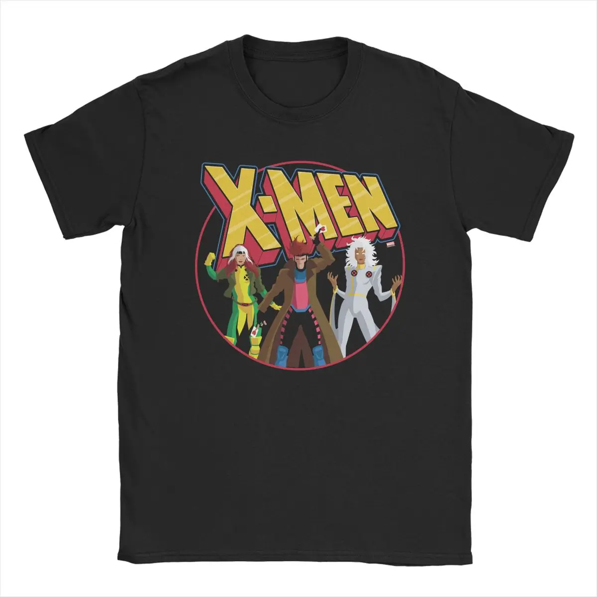 

X-Men Rogue Gambit Storm Icon T Shirts Men Pure Cotton Awesome T-Shirt Crewneck Disney Marvel Tees Short Sleeve Clothes Party