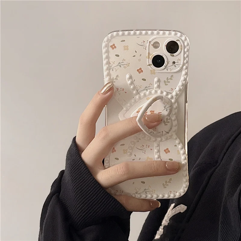 Ins lovely little broken flower bow support is suitable for iPhone11/12/13promax XS XR / 7p 8plus mobile phone protective case
Ins lovely little broken flower bow support is suitable for iPhone11/12/13promax XS XR / 7p 8plus mobile phone protective case