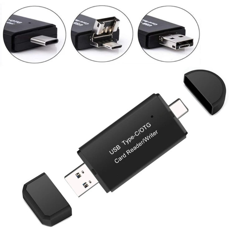 

N58E Lightweight OTG Micro USB Card Reader USB C Card Reader Adapter 5Gbps Data Transmission for Mobile Phones Laptops