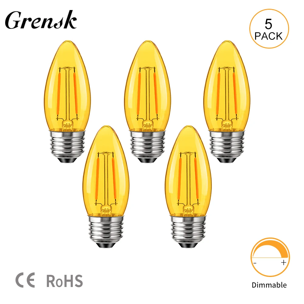 Grensk LED лампа C35, янтарная, 2Вт, E27
Grensk LED лампа C35, янтарная, 2Вт, E27