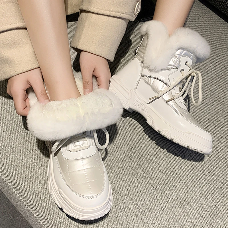 Rimocy Winter Warm Plush Ankle Boots for Women 2021 Lace Up Thick Sole Platform Shoes Woman Comfort Non Slip Snow Boots Ladies
Rimocy Winter Warm Plush Ankle Boots for Women 2021 Lace Up Thick Sole Platform Shoes Woman Comfort Non Slip Snow Boots Ladies