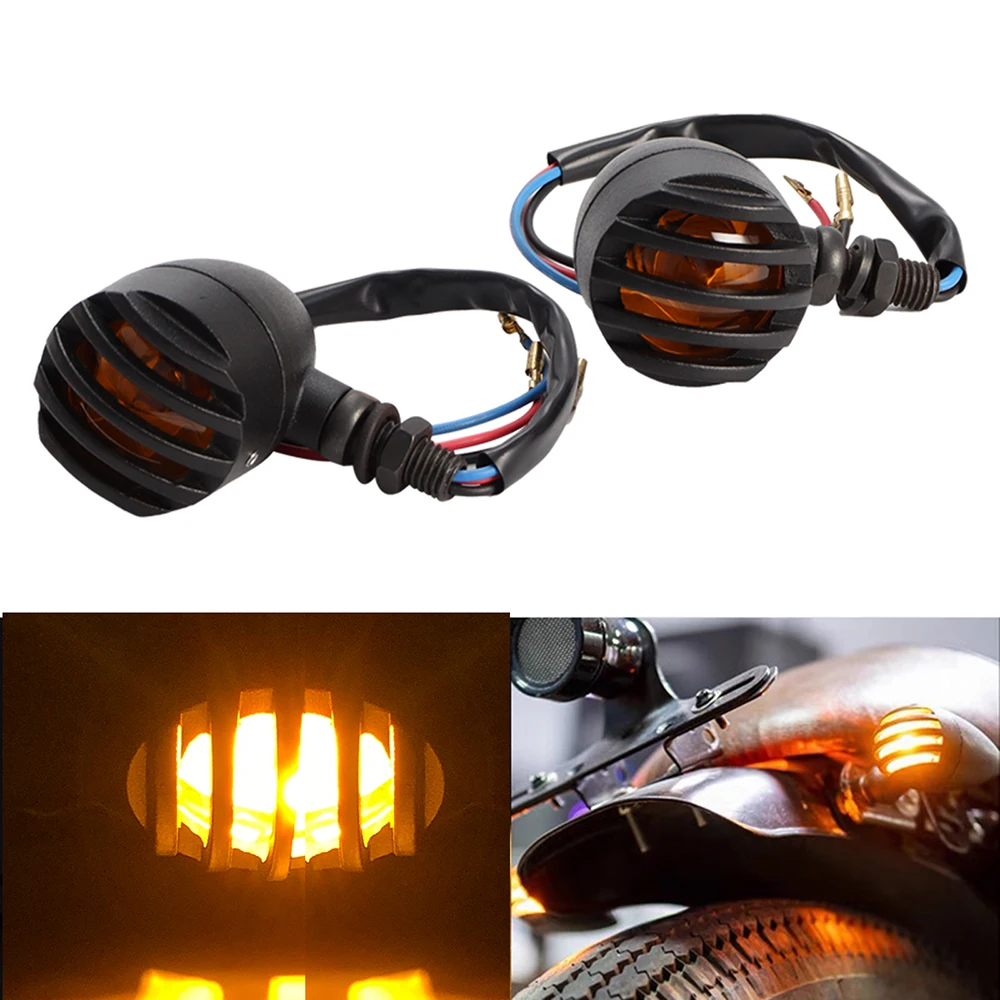 1 пара мотоциклетных сигналов поворота, желтые индикаторы поворота, лампа черного цвета для Honda Kawasaki Cruiser Chopper Cafe Racer
1 пара мотоциклетных сигналов поворота, желтые индикаторы поворота, лампа черного цвета для Honda Kawasaki Cruiser Chopper Cafe Racer