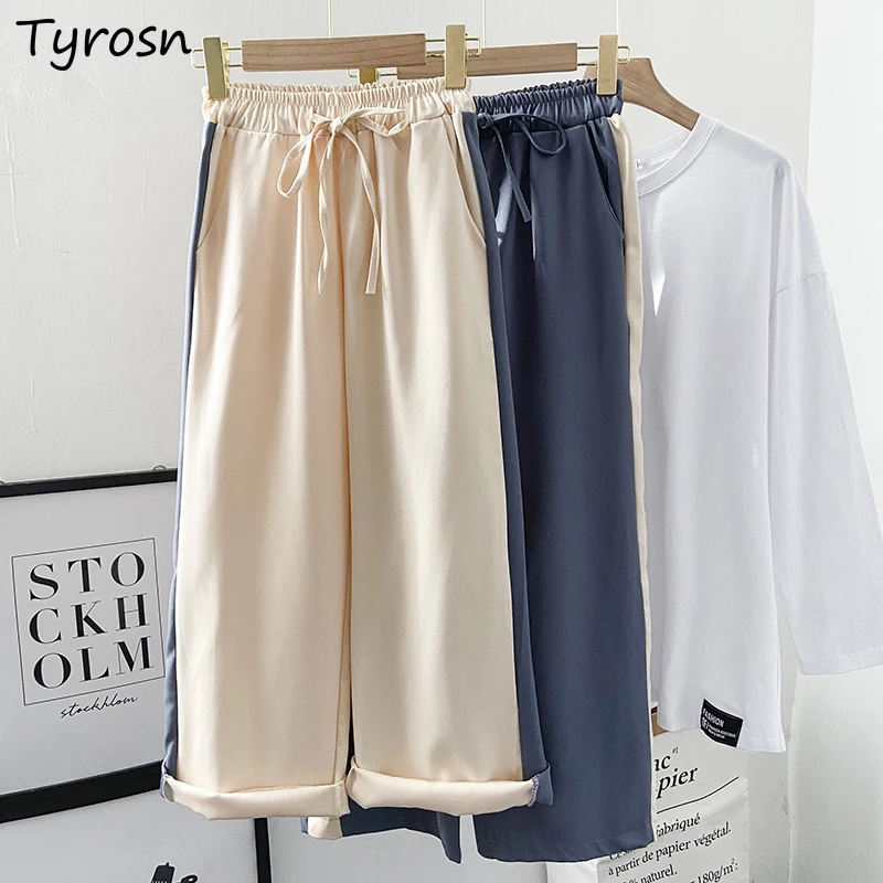 Pants Women Fashion Pure Minimalist Cozy Streetwear All-match Wide Leg Trousers Korean Style Summer Loose Leisure Design Teens
Pants Women Fashion Pure Minimalist Cozy Streetwear All-match Wide Leg Trousers Korean Style Summer Loose Leisure Design Teens