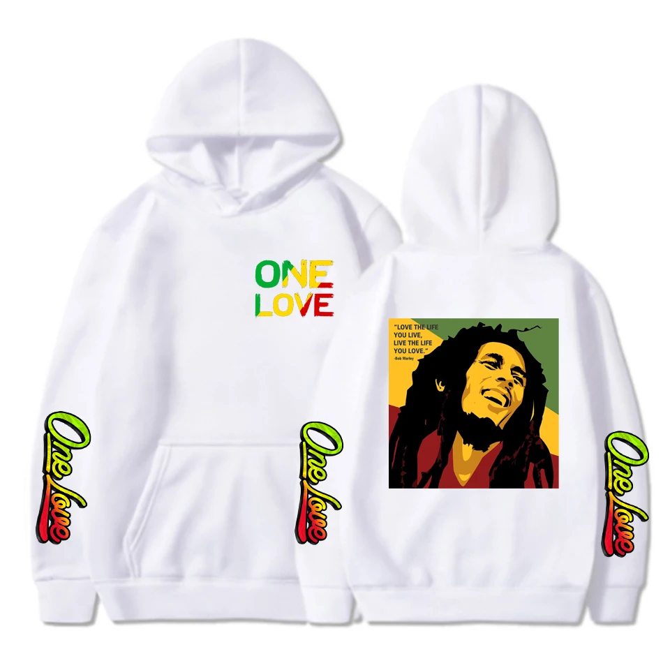 Толстовка с капюшоном для мужчин и женщин, худи с принтом «One Love», с надписью «Bob Marley», свитшот, зимняя уличная одежда
Толстовка с капюшоном для мужчин и женщин, худи с принтом «One Love», с надписью «Bob Marley», свитшот, зимняя уличная одежда