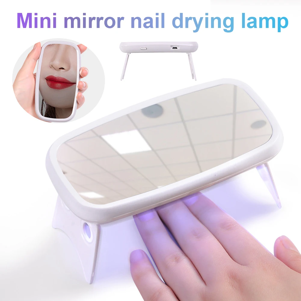 8W Nail Drying Lamp With Makeup Mirror UV/LED Nail Dryer Portable Nail Lamp Manicure Machine Home Use Nail Art Tools
8W Nail Drying Lamp With Makeup Mirror UV/LED Nail Dryer Portable Nail Lamp Manicure Machine Home Use Nail Art Tools
