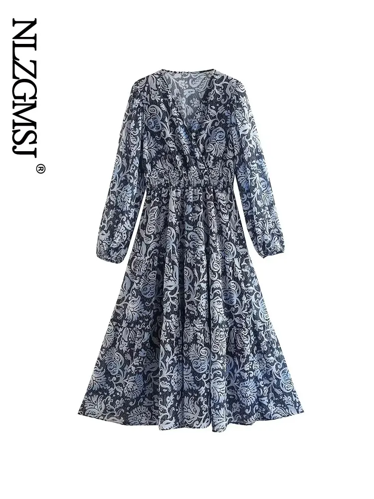 Nlzgmsj 2022 Autumn Women Vintage Floral Print Dress Long Sleeve V Neck Female Midi Dress Vestido
Nlzgmsj 2022 Autumn Women Vintage Floral Print Dress Long Sleeve V Neck Female Midi Dress Vestido