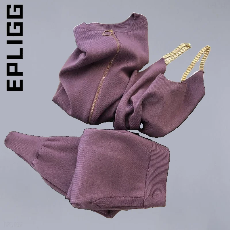 Epligg, Новый женский сексуальный комплект, шикарные длинные брюки, топ и брюки, повседневный трикотажный комплект из 3 предметов, простой женс...
Epligg, Новый женский сексуальный комплект, шикарные длинные брюки, топ и брюки, повседневный трикотажный комплект из 3 предметов, простой женс...