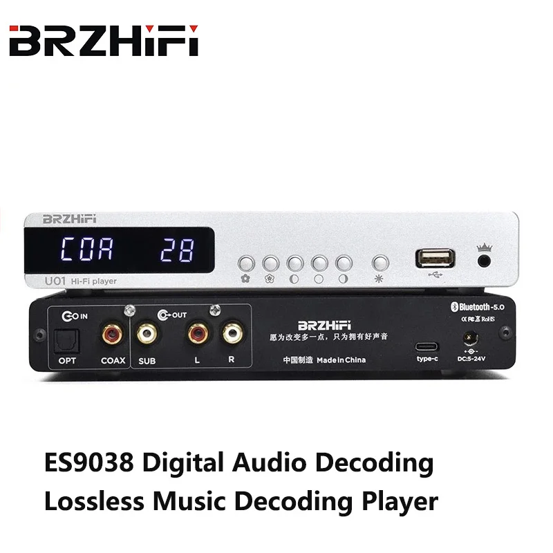 BRZHIFI Audio Player ES9038Q2M Decoding Digital Audio Bluetooth USB Flash Drive Support Lossless Music MP3 WMA WAV APE FLAC App
BRZHIFI Audio Player ES9038Q2M Decoding Digital Audio Bluetooth USB Flash Drive Support Lossless Music MP3 WMA WAV APE FLAC App