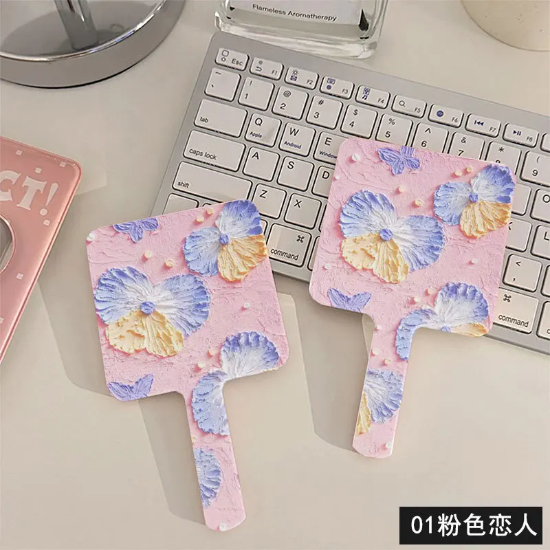 Portable Square Handheld Mirror Cute Flowers Makeup Mirrors for Daily Cosmetic Make Up Handle Handheld Makeup Vanity Mirror
Portable Square Handheld Mirror Cute Flowers Makeup Mirrors for Daily Cosmetic Make Up Handle Handheld Makeup Vanity Mirror