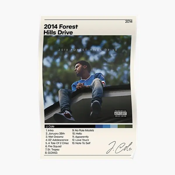 Настенный постер J Cole 2014 Forest Hills Drive J C, современный принт, винтажная роспись для дома, Декор, картина для украшения комнаты, Настенная картина без рамки 
Настенный постер J Cole 2014 Forest Hills Drive J C, современный принт, винтажная роспись для дома, Декор, картина для украшения комнаты, Настенная картина без рамки