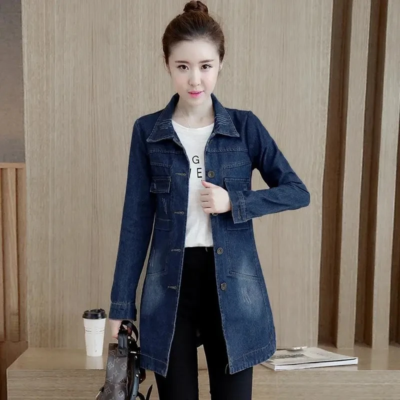 Denim Jacket Womens 2022 Spring Autumn New Fashion Slim All-match Jeans Jacket Women Casual Large Size Frayed Long Outerwear
Denim Jacket Womens 2022 Spring Autumn New Fashion Slim All-match Jeans Jacket Women Casual Large Size Frayed Long Outerwear