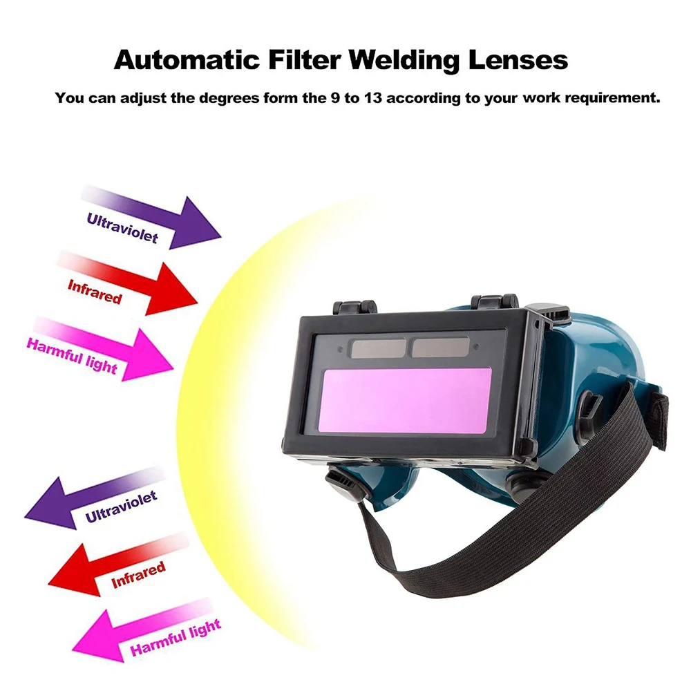 Auto Darkening Welder Welding Eyes Goggles Glasses Helmet Mask Eyeshade Patch Eyes Workplace Goggles (Dark Green)
Auto Darkening Welder Welding Eyes Goggles Glasses Helmet Mask Eyeshade Patch Eyes Workplace Goggles (Dark Green)