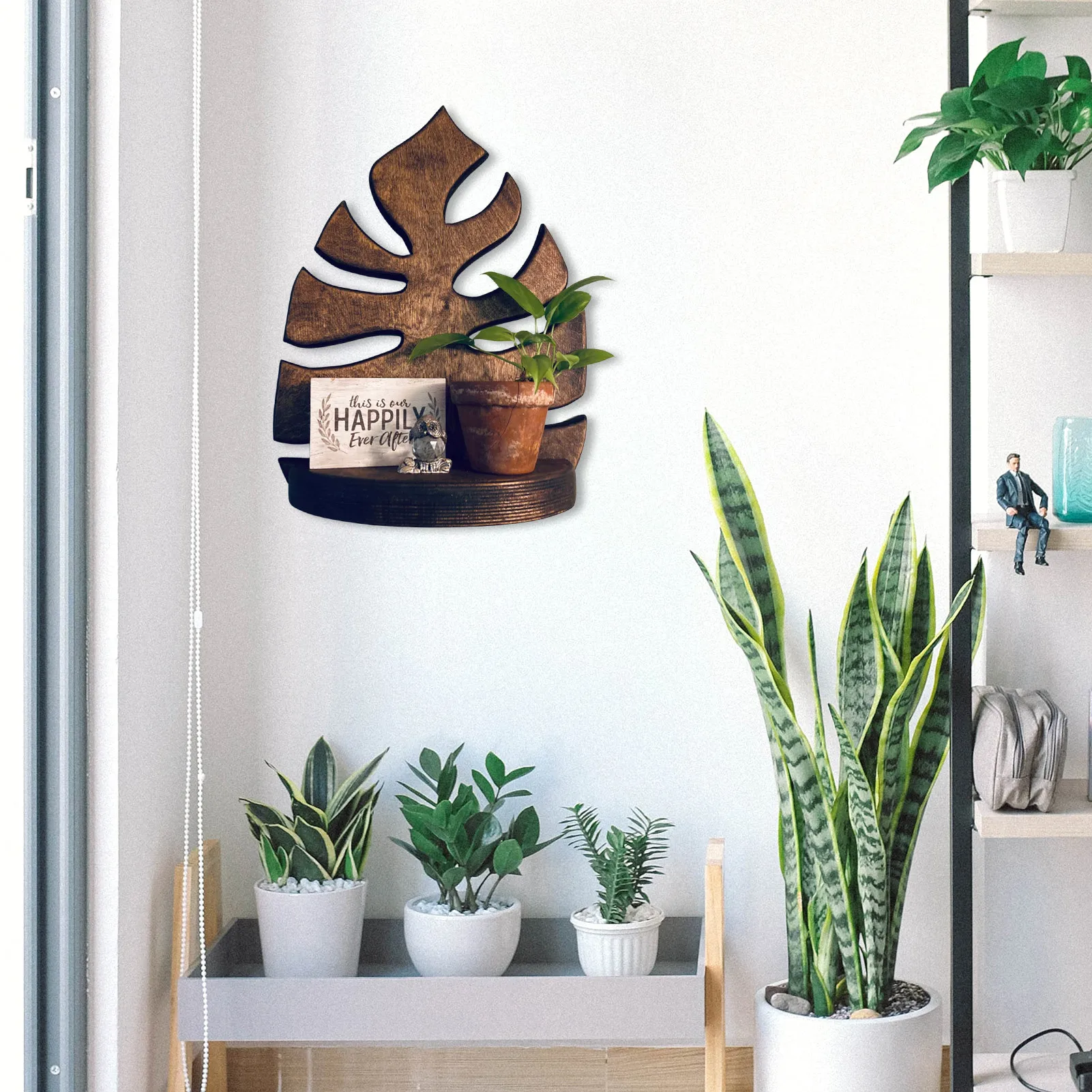 Floating Wall Shelf Monstera Leaf Shape Wooden Bathroom Floating Shelves For Wall Living Room Bedroom Storage Rack Plant Holder 
Floating Wall Shelf Monstera Leaf Shape Wooden Bathroom Floating Shelves For Wall Living Room Bedroom Storage Rack Plant Holder