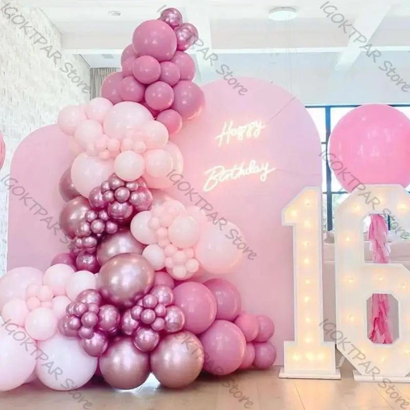 Pink Balloon Garland Wedding Birthday Party Decoration Kids Rose Gold Metallic Baloons Arch Baby Shower Pink Theme Ballon Decor
Pink Balloon Garland Wedding Birthday Party Decoration Kids Rose Gold Metallic Baloons Arch Baby Shower Pink Theme Ballon Decor