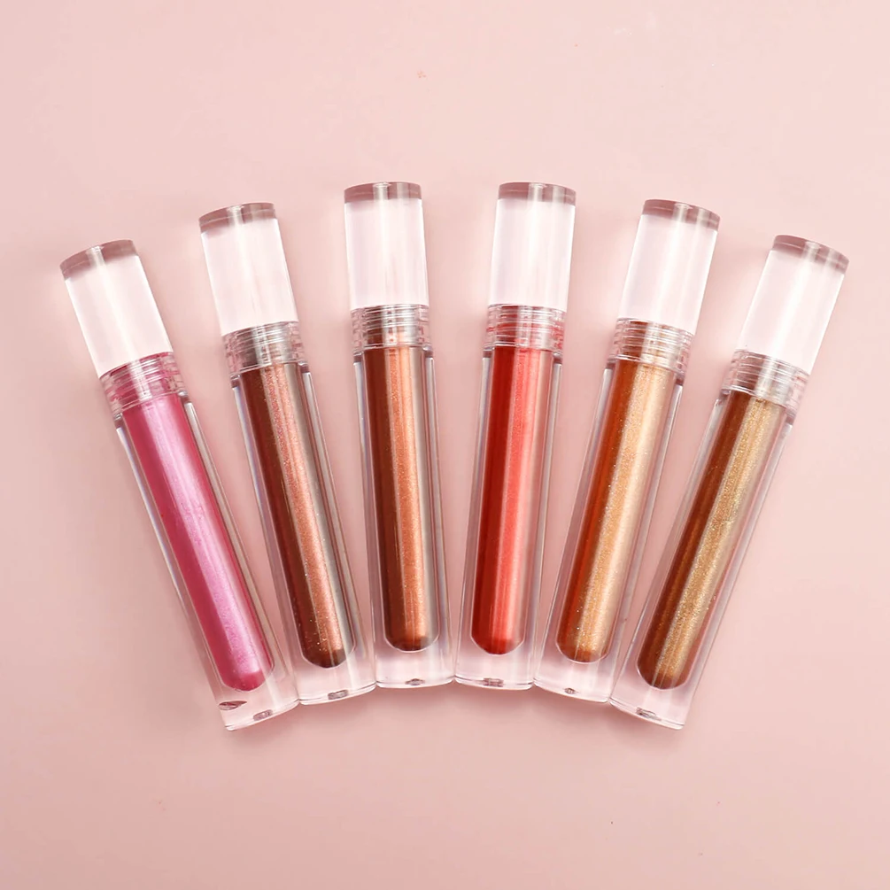 

Transparent round tube moisturizer pigment waterproof 4ml Lip Private Label lipgloss Custom Bulk Makeup All Lips Tints Beauty