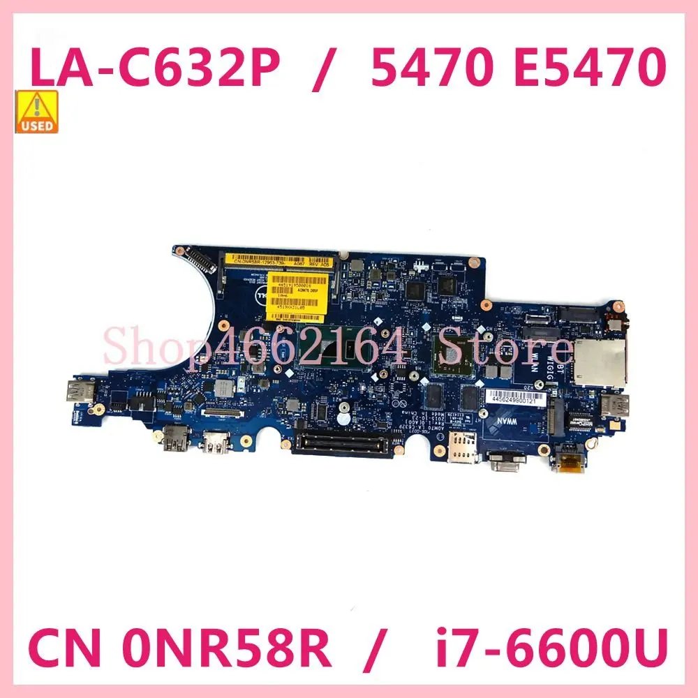 ADM70 LA-C632P With i7-6600U CPU CN 0NR58 Notebook Mainboard For DELL Latitude 5470 E5470 Laptop Motherboard Used
ADM70 LA-C632P With i7-6600U CPU CN 0NR58 Notebook Mainboard For DELL Latitude 5470 E5470 Laptop Motherboard Used