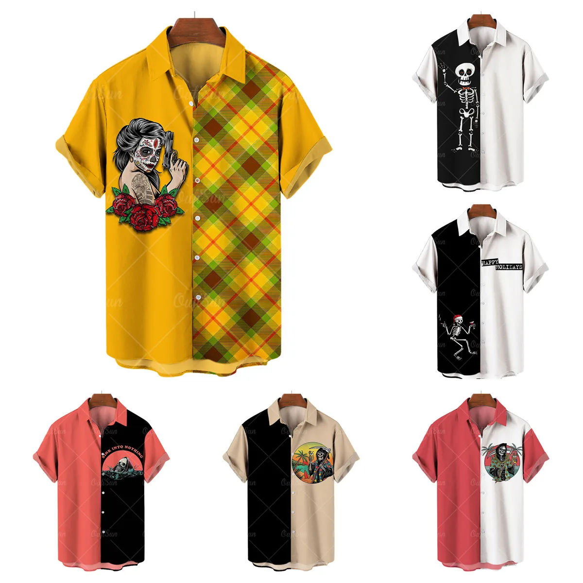 Рубашка мужская в стиле Харадзюку, топ со скелетом, с длинным рукавом, винтажная повседневная с коротким рукавом, в китайском стиле
Рубашка мужская в стиле Харадзюку, топ со скелетом, с длинным рукавом, винтажная повседневная с коротким рукавом, в китайском стиле