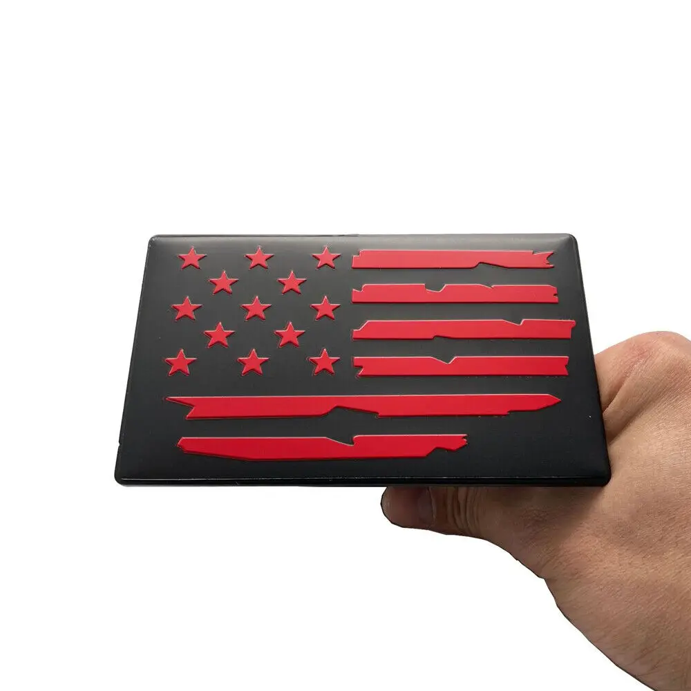

Черно-красный флаг США, американский флаг, Автомобильный багажник, крыло, боковая дверь, эмблема задней двери, универсальные наклейки, гаджет
