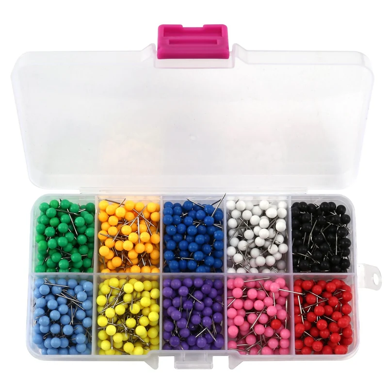 1000 Pcs Map Tacks Push Pins Plastic Head With Steel Point Cork,Board Safety Colored Thumbtack Office School Supply
1000 Pcs Map Tacks Push Pins Plastic Head With Steel Point Cork,Board Safety Colored Thumbtack Office School Supply