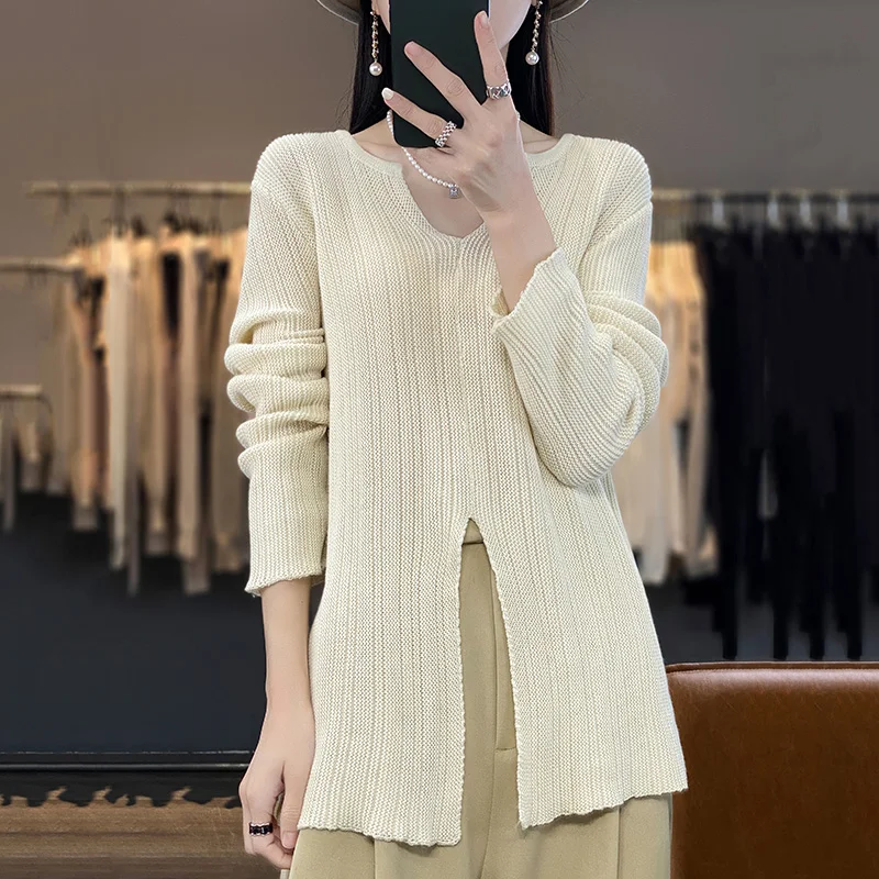 Spring Summer New Style Woman's Sweater Long Sleeve V-Neck Casual Jumper Female Pullover Thin Blouse 100% Cotton Knitted Top Tee
Spring Summer New Style Woman's Sweater Long Sleeve V-Neck Casual Jumper Female Pullover Thin Blouse 100% Cotton Knitted Top Tee