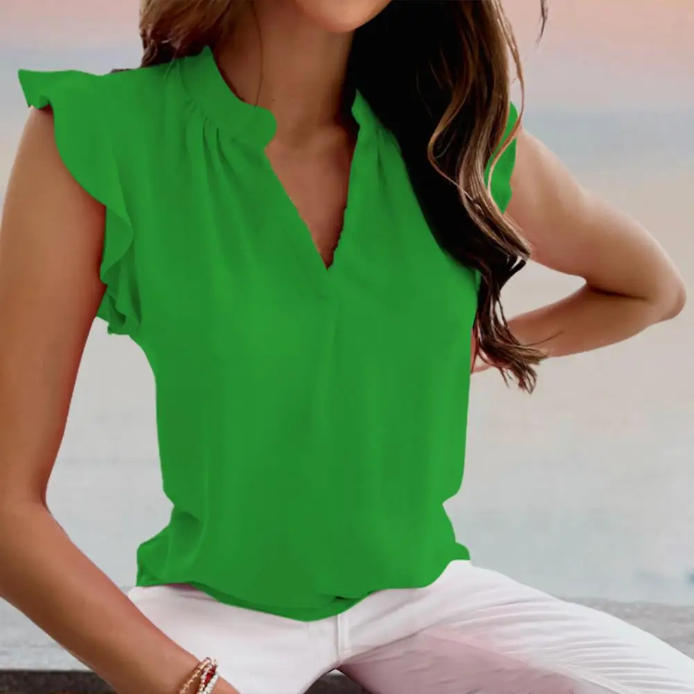 Stylish Women Shirt Anti-Pilling Ruffle Sleeve Casual Top Blouse Temperament Loose Pullover Shirt Workwear
Stylish Women Shirt Anti-Pilling Ruffle Sleeve Casual Top Blouse Temperament Loose Pullover Shirt Workwear