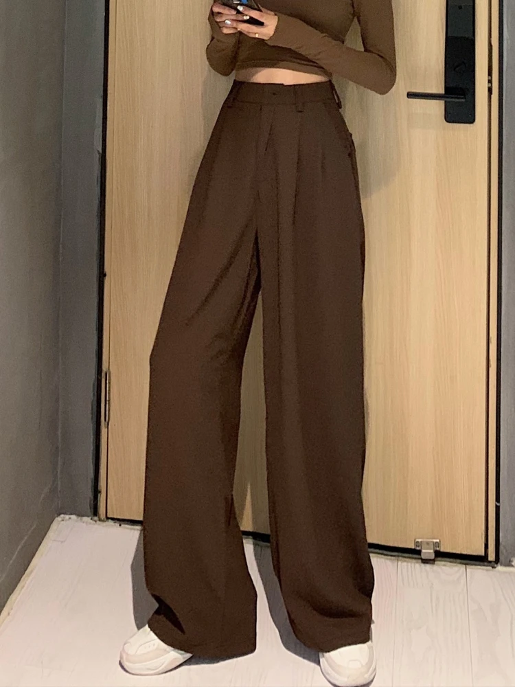 Casual High Waist Loose Straight Women's Pants 2022 Spring Autumn Ladies Wide Leg Trousers Female Fashion Solid Pantalons
Casual High Waist Loose Straight Women's Pants 2022 Spring Autumn Ladies Wide Leg Trousers Female Fashion Solid Pantalons