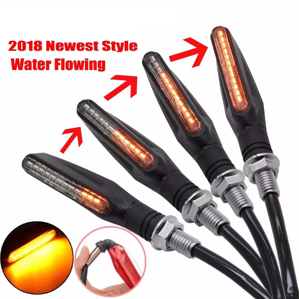 Universal Flowing Water Flicker LED Motorcycle Turn Signal Indicators Blinkers Flexible Bendable Amber Light Lamp 12V
Universal Flowing Water Flicker LED Motorcycle Turn Signal Indicators Blinkers Flexible Bendable Amber Light Lamp 12V