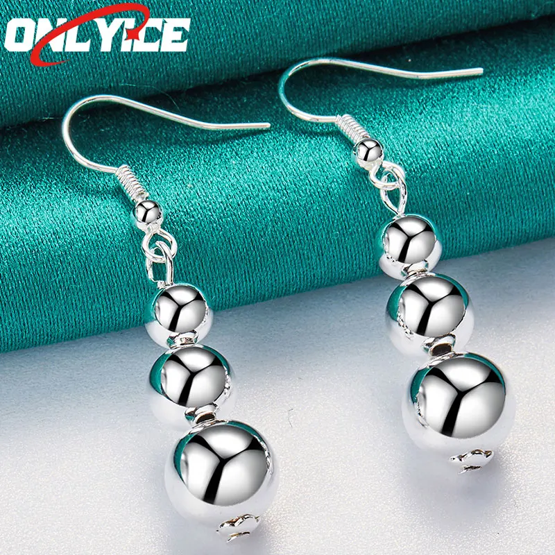 925 Sterling Silver Smooth Beads Gourd Earrings Women's Fashion Glamour Christmas Party Wedding Engagement Jewelry
925 Sterling Silver Smooth Beads Gourd Earrings Women's Fashion Glamour Christmas Party Wedding Engagement Jewelry