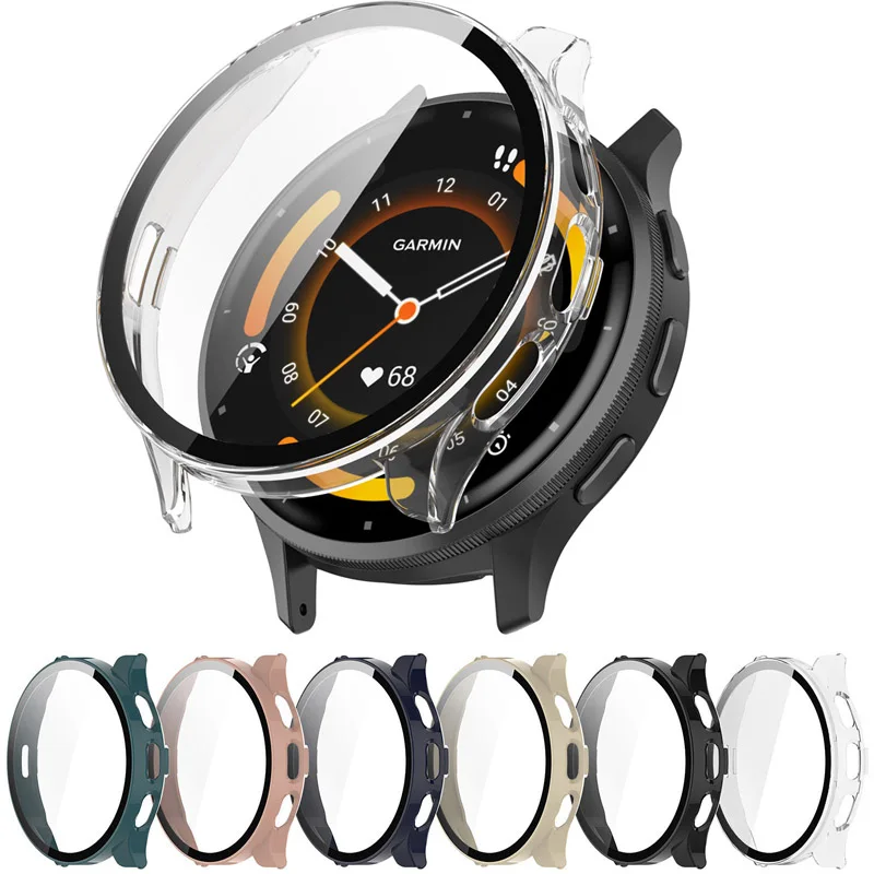 Защитный чехол для смарт-часов Garmin CAME 3 с защитной рамкой из закаленного стекла для бампера Garmin CAME 3 S