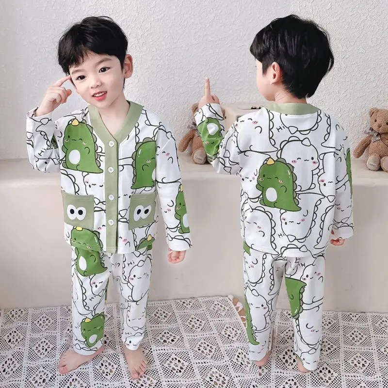 Dinosaur Children's Pajamas Boys Spring And Autumn Cotton Boys Long Sleeve Suit 2023 New Kids Cotton Home Clothes Two-piece Set
Dinosaur Children's Pajamas Boys Spring And Autumn Cotton Boys Long Sleeve Suit 2023 New Kids Cotton Home Clothes Two-piece Set