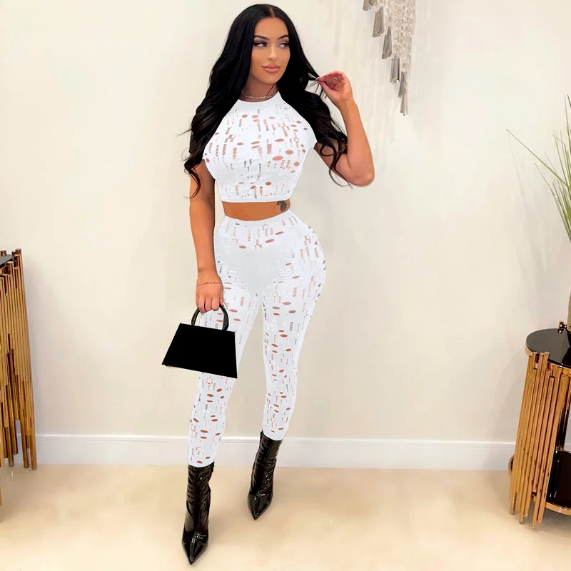 WUHE Active Sport Hole Hollow Out Women Two Piece Outfits Short Sleeve Crop Top and Legging Pants Matching Set Casual Tracksuit
WUHE Active Sport Hole Hollow Out Women Two Piece Outfits Short Sleeve Crop Top and Legging Pants Matching Set Casual Tracksuit
