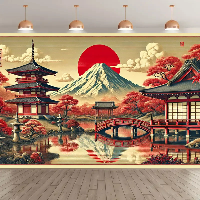 Гобелен с японским пейзажем Fuji, полиэстер
Гобелен с японским пейзажем Fuji, полиэстер