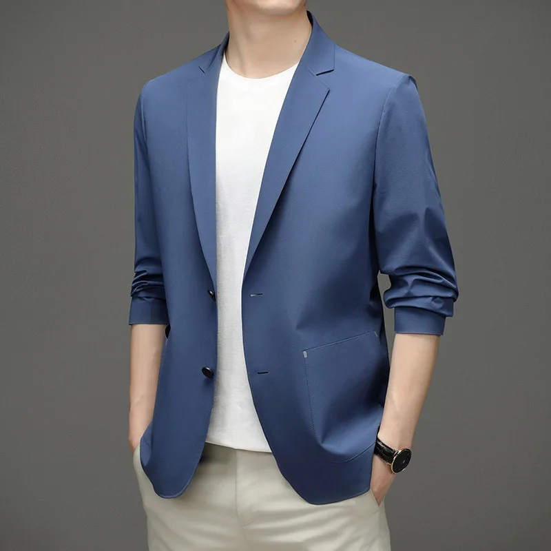 Spring And Summer Business Suits Thin Ice Silk Seamless Casual Small Suit Jacket Men Sun-proof Clothing Single West Jacket Top
Spring And Summer Business Suits Thin Ice Silk Seamless Casual Small Suit Jacket Men Sun-proof Clothing Single West Jacket Top