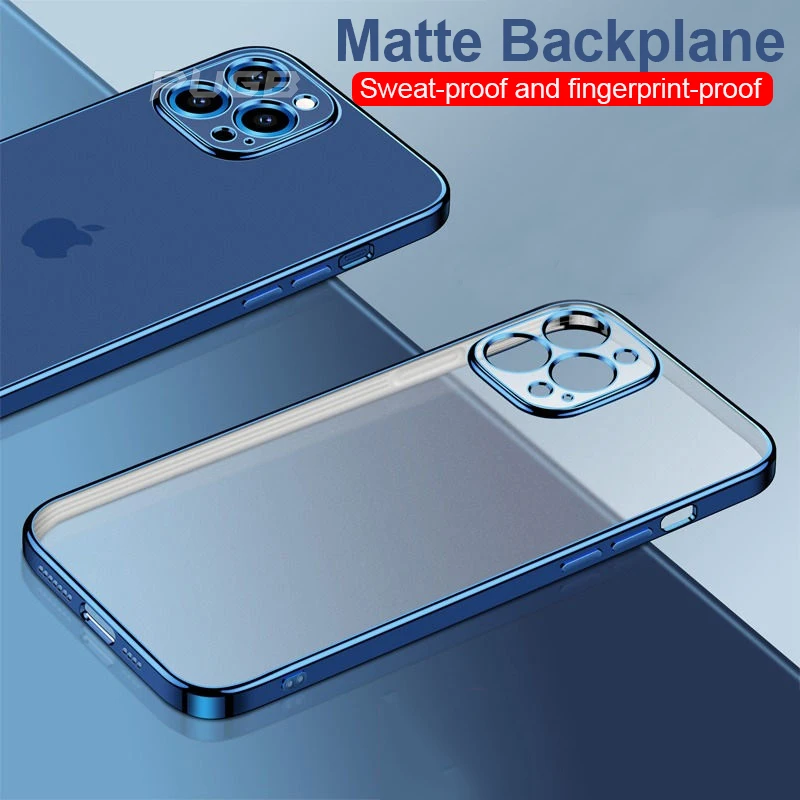 Luxury Plating Matte Soft Silicone Case for iPhone 11 12 13 Pro Max Mini X XS XR 8 7 Plus SE 2020 Transparent Shockproof Cover
Luxury Plating Matte Soft Silicone Case for iPhone 11 12 13 Pro Max Mini X XS XR 8 7 Plus SE 2020 Transparent Shockproof Cover